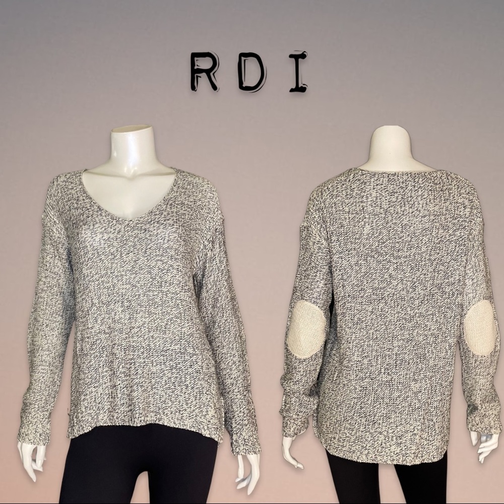 🖤 RDI | Marled Knit Sweater with Elbow Patches